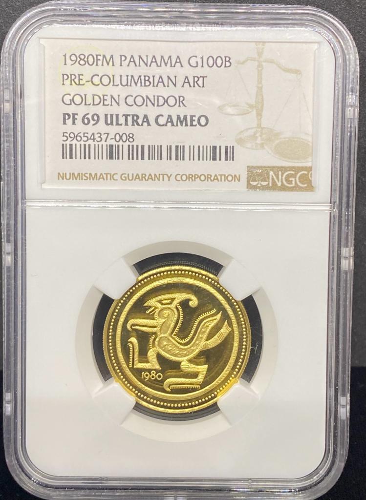 Moneda de 100 Balboa 1980 PF69
