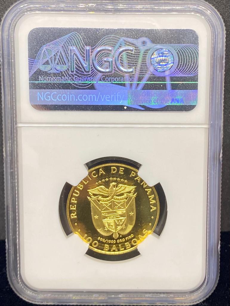 Moneda de 100 Balboa 1980 PF69