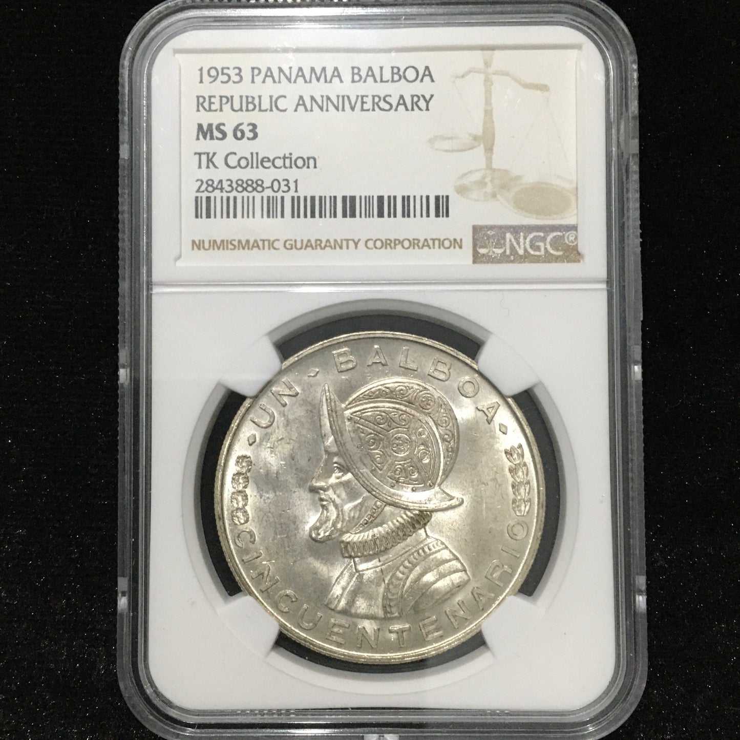 1 Balboa de 1953 - MS63 - Cincuentenario