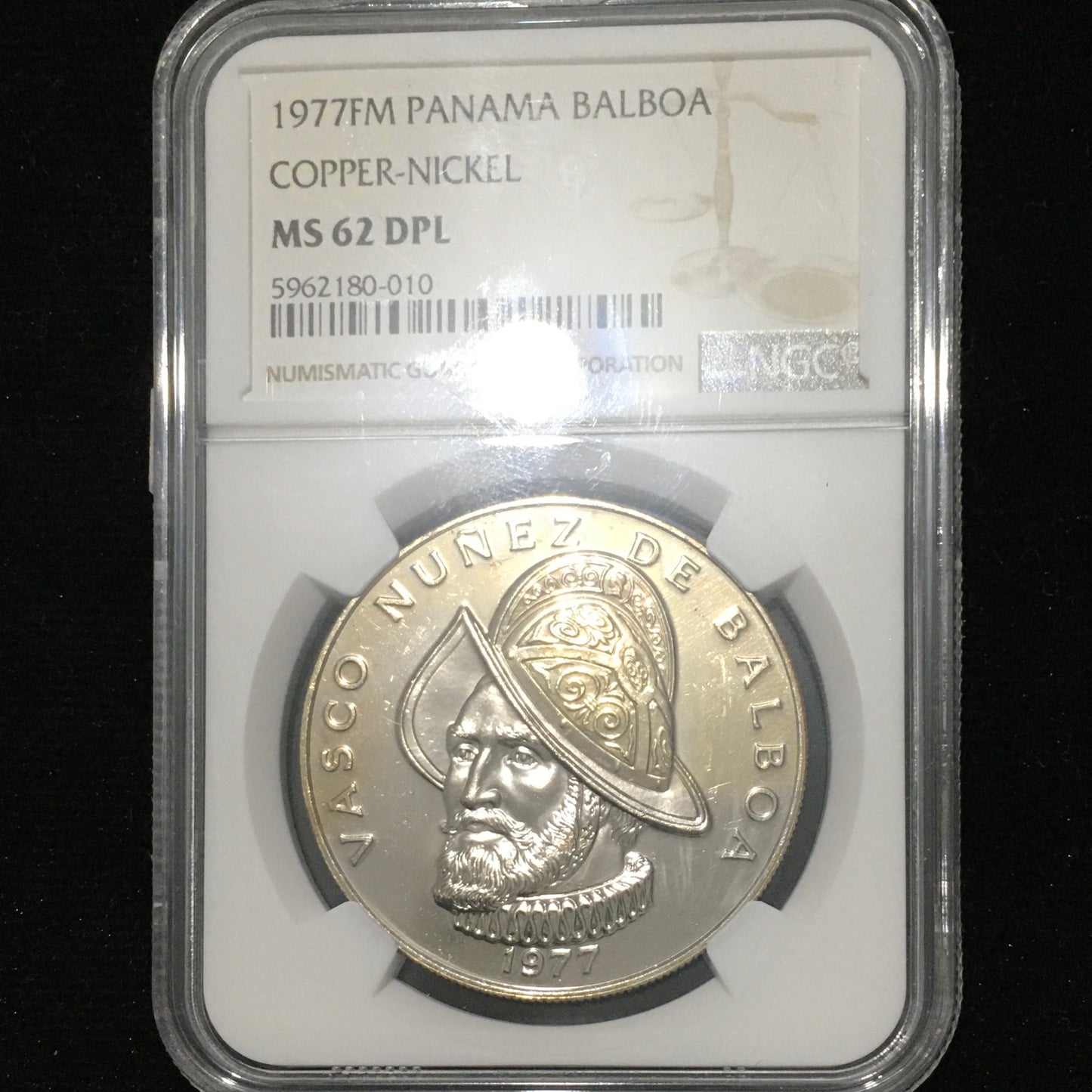 1 Balboa de 1977 - Vasco Nuñez de Balboa - MS62 DPL