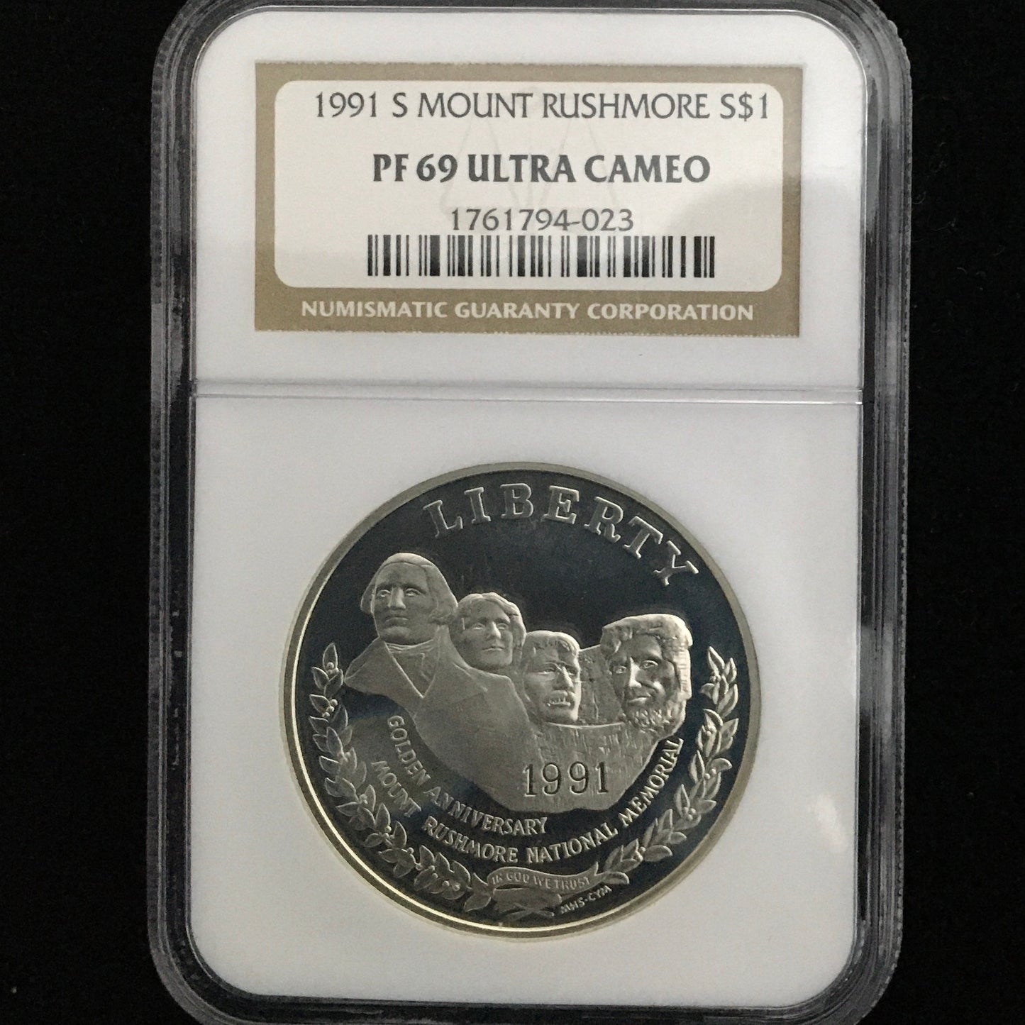1 dólar de 1991 - MOUNT RUSHMORE ANNIVERSARY