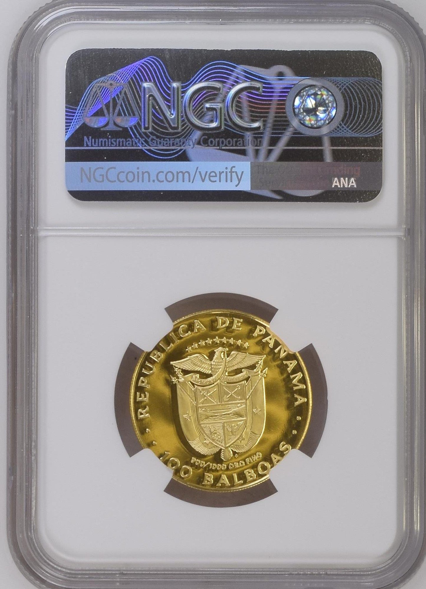 Moneda de 100 Balboa 1980 PF69