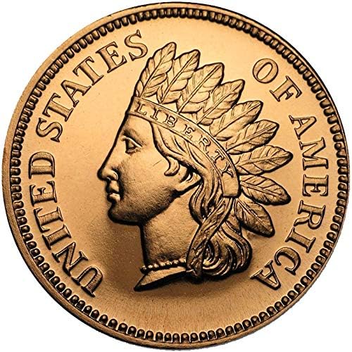 Moneda  cobre puro 0.999 de 1 oz Indian Head