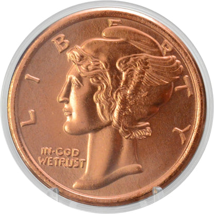 Mercury Dime Moneda de 1 oz de cobre puro 0.999