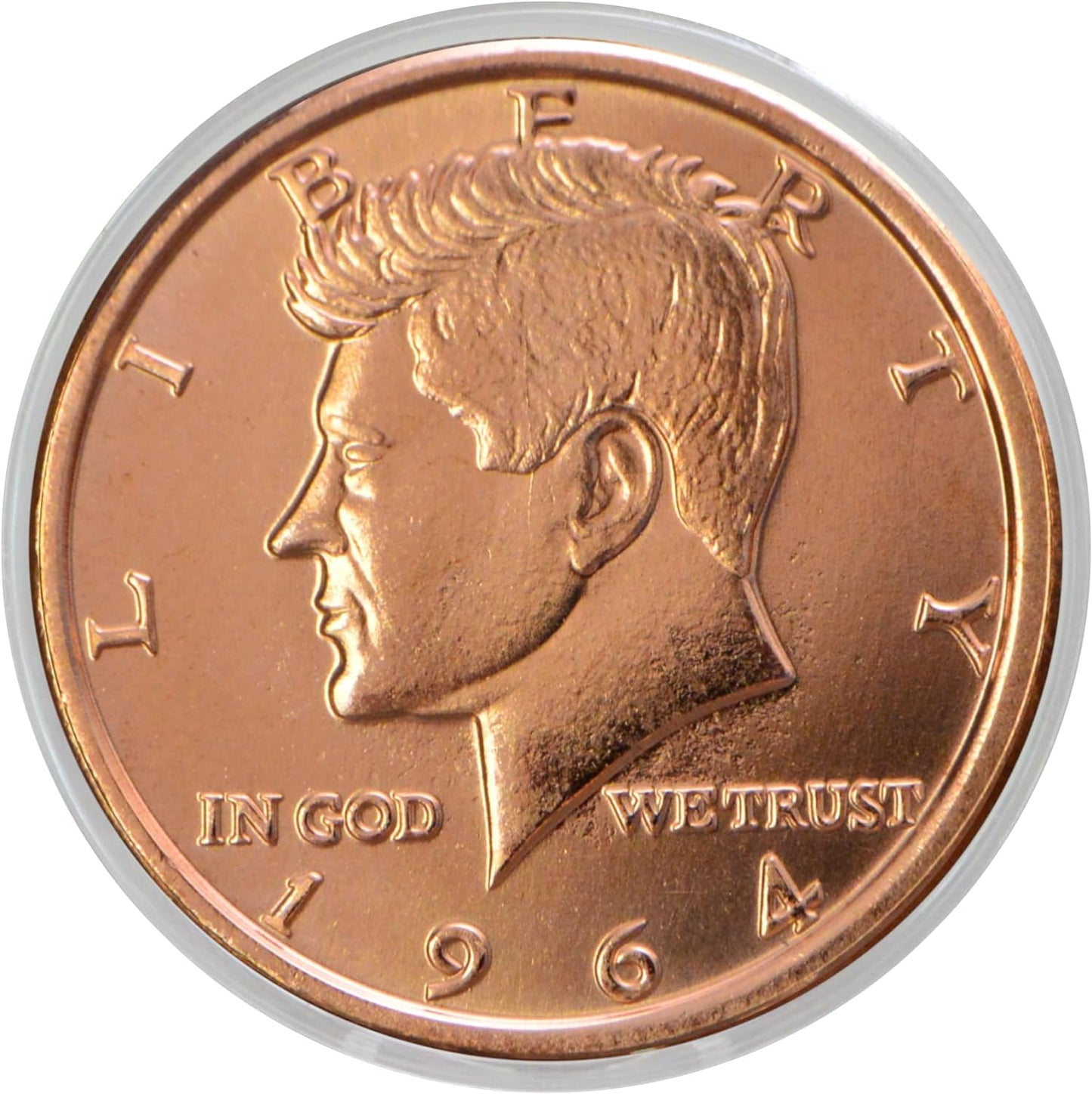 1964 Kennedy Half Dollar Réplica Cobre 1 oz 0.999