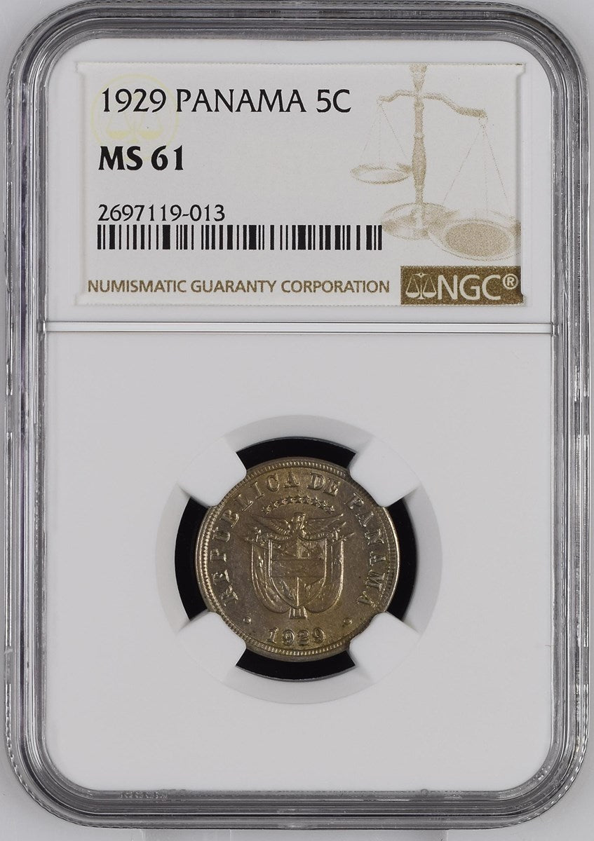 5c Panamá 1929 NGC MS61