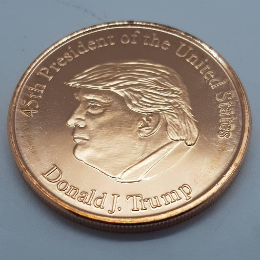 Moneda de Donald Trump, onza de cobre