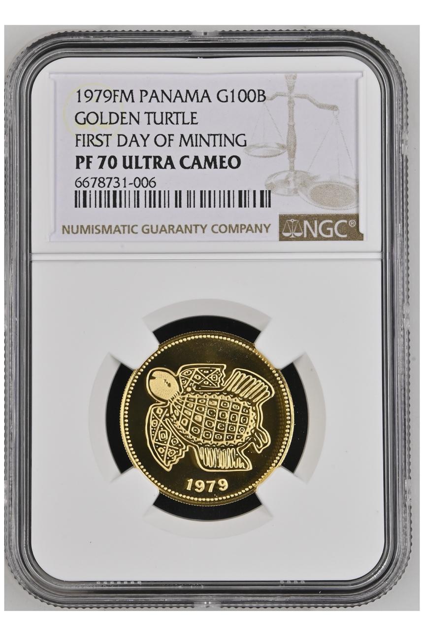 Moneda Certificada NGC de 100 Balboas 1979 PF70 TOP