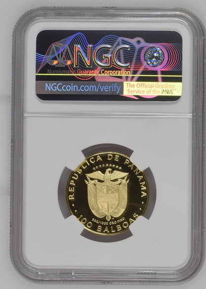 Moneda Certificada NGC de 100 Balboas 1979 PF69