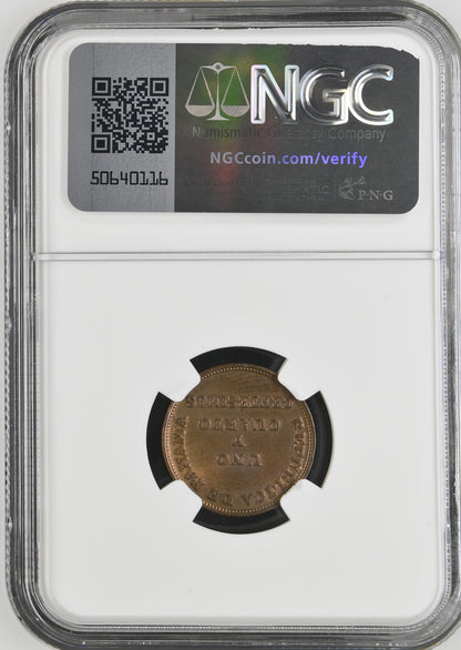 1 cuartillo de 1.25 centésimos 1940 certificada NGC