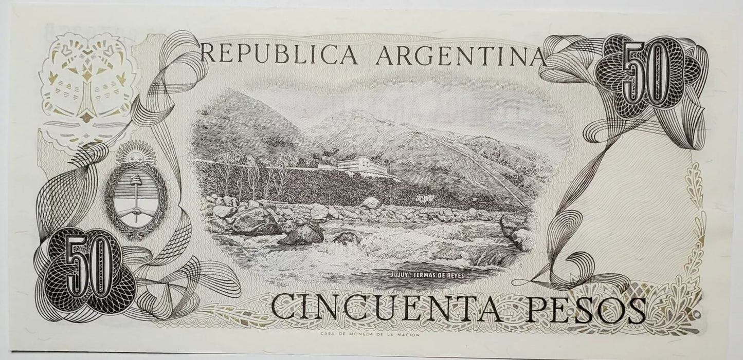 Banco Central De La Republica Argentina Cincuenta Pesos